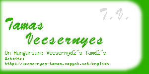 tamas vecsernyes business card